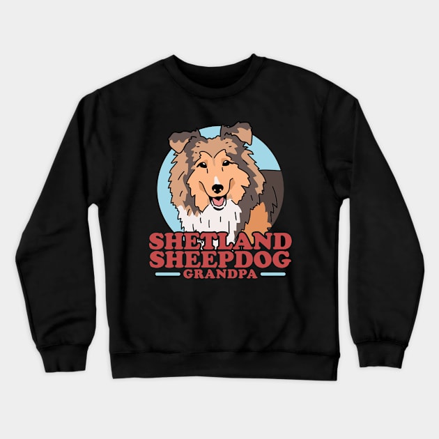 Shetland Sheepdog Grandpa | Dog Owner Sheltie Crewneck Sweatshirt by Streetwear KKS